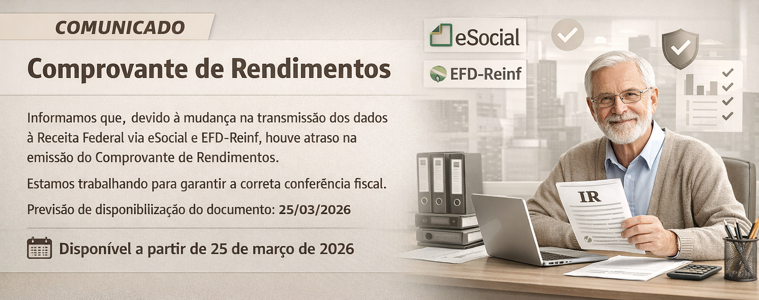 Aviso Comprovante de Rendimentos